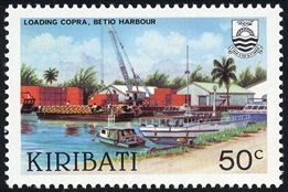 loading copra, betio harbour